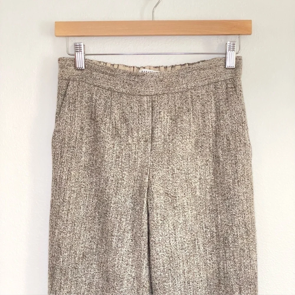 Aritzia Babaton Conan Pant Speckled Tweed Cotton Wool Silk Blend Crop Trouser 2
